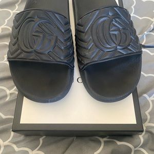 Black Gucci Slides Size 11.